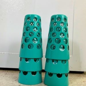 Set of 6 Turquoise Cups